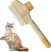 De-shedding Undercoat Comb, Pet Hair Grooming Brush For Long And Short Haired Dogs Or Cats | Dog Comb Grooming Comb Pet Comb Dog |Dog Combs For Grooming Matting | Self-Cleaning Pet Detangling Brush |