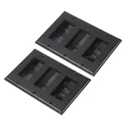 Brush Wall Plate Decoration Wall Panel Three Gang 163mmx114mm Black 2 Pcs