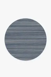 185' Round | Machine Washable Runner Rug | Kid & Pet Friendly | Indoor Rug | Multi Stripe Blue Rug | Ruggable