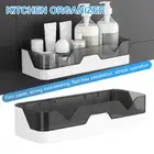 Wall Mounted Bathroom Storage Shelf Spices Organizer Racks Shower Shampoo faeWA