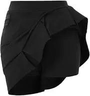 [ERTYUIO] Petite Skirts for Short Womenwomen'S Shorts Skirt with Pockets Sports Elastic Waist Solid Color Breathable