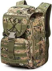 35L Military Tactical Backpack Waterproof Assault Backpack Bag, Assault Bag Canvas Rucksacks for Hiking Trekking Camping Travelling Climbing Outdoor Activities