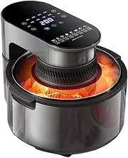 8 in1 Multi-functional Air Fryer,7.5L Electric Air Fryers Oven, 270° Visible Lid, 80-200℃ Adjustable Temperature, Oil-Free, LED Touch Screen Cooker with Non-stick Frying Plate, Black