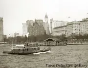 Tugboat on the River near Battery Park, New York - c.1900 - Historic Photo Print