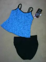 MIRACLESUIT MALIBU PERI/BLACK GEOMETRIC TANKINI SWIMSUIT 8