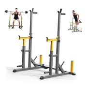Adjustable Squat Rack,Multi-Function Barbell Rack for Weight Lifting and Home