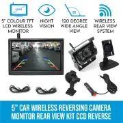 Elinz 5" Car Wireless Reversing Camera Monitor Rear View Kit CCD Reverse 12V