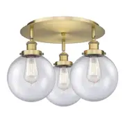 Innovations Lighting 916-3C-12-20 Canton Flush Canton 3 Light - Brass