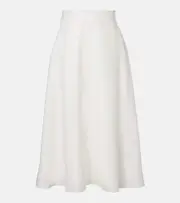 [Ralph Lauren Collection] Ralph Lauren Collection Erica linen midi skirt AU 6 white