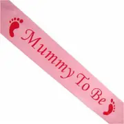 Pink Mummy To Be Baby Shower Sash Mum pregnant Boy Girl Sister Mummy Party Sashes Shoulder Strap