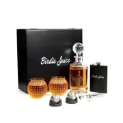 Golf Ball Whiskey Glass and Decanter Set with Crystal Whiskey Glasses, Decant...