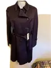 NWT Pablo Gerard Darel Women’s Trench Coat Burgundy Color Midi With Belt Sz.42/8