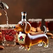 Glass Liquor Bottle - Empty Whiskey Bottle, Dachshund-Shaped Alcohol Bottles | Dachshund Dog Shape Empty Liquor Bottles, Decorative Wine Bottles for Birthday Gift Wedding Housewarming