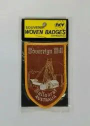 Vintage Sovereign Hill Ballarat Australia Patch VIC Woven Cloth Badge Souvenir