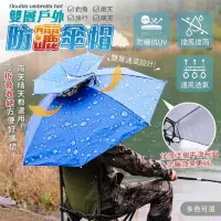 在飛比找momo購物網優惠-【JOHN HOUSE】雙層戶外防曬傘帽 體積輕巧 頭戴雨傘
