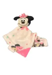 Disney Baby Minnie Mouse Pink Teether Lovey Security Blanket Soft Plush Minnie