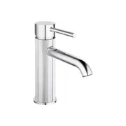 Bathroom Solid Brass Vanity Basin Mixer Tap Chrome Counter Top knurled WELS