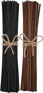 Pack of 100 Black Rattan Reed Sticks ,Reed Diffuser Sticks Replacement Rattan Refill Sticks (Brown+Black)