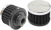 Aeroflow AF2871-1330 1/2" Univ Clamp On Filter 2" OD,1-1/2" High,Chrome Top