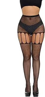 [Generic] Plus Size Sexy Lingerie Womens High Waisted Tights Sexy Mesh Stockings Sexy Lingerie for Women Plus