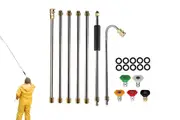 Pressure Washer Extension Wand Set Washer Lance Replacement With 5 Spray Nozzle Tips