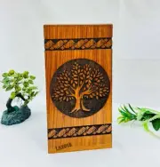 Nautical natural wood Adult Large Cremation tree carved Urns - Funeral Urns Han