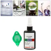 50ml Transparent UV Glue Curing Adhesive+mini UV Light for Crystal Glass Repair