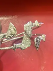 west indian sterling silver bangles Bracelet set .925, 23.3 grams.neferttit
