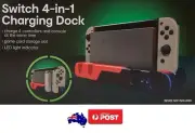 Joy Con 4 Port Controller Charger Charging Dock For Nintendo Switch - Brand New