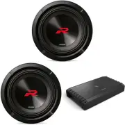 Alpine (2) R2-W8D2 8" R-Series Sub w/ S2-A120M Mono Amp Bundle