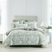 Renee Taylor Indiana Jacquard Quilt Cover Home Bedding Sleep Set - Fern