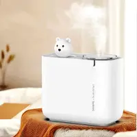 在飛比找momo購物網優惠-白色 小熊造型水氧機 加濕器(雙噴頭大霧量)