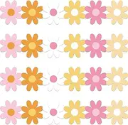 69Ft Boho Daisy Flower Paper Bulletin Board Borders Retro Groovy Classroom Decoration Hippie Border Trim Strips Back to School Classroom Decor for Nursery School Classroom Retro Groovy Party