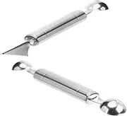 FIXOSHEE Stainless Steel Melon Baller Set Double-Headed Fruit Carving Tool Watermelon Scoop Fruit Decorations Ice Cream Maker