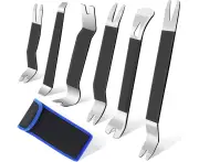 Etre Jeune 6pcs Metal Trim Removal Tool, Auto Pry Tool Kit Trim Removal Tool Set for Vehicle Door Panel (Black)