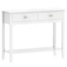 Arven Modern Wooden Hallway Console Hall Table 2-Drawers White