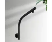 Gooseneck Wall Shower arm Round Black Wall Mounted Shower Rail