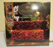 NEW Harry & David Wax Warmer Gift Set Vanilla Biscotti & Frosted Pinecone Scents