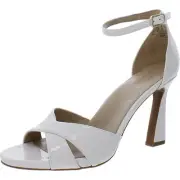 Naturalizer Womens Henson White Ankle Strap Shoes 9.5 Wide (C,D,W) BHFO 1763