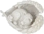 Sosoport Animal Statue Ornament Pet Memorial Cat Stone Ornament for Bereavement