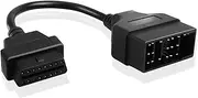EEEkit OBD1 to OBD2 Adapter, 22 Pin OBD1 to 16 Pin OBD2 Convertor Cable, Diagnostic Scanner Tool OBDll Adapter Cable with Two Connectors, for Toyota 22 Pin sockets with TCS Diagnostic