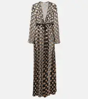 [Alexandra Miro] Alexandra Miro Aurelia printed gown XS/S gold