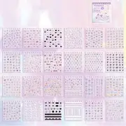 Mini Sticker (Various Designs) 24 Sheets - Purple - One Size
