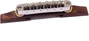 FUNOMOCYA Guitar Bridge with Gold Roller Saddles B Durable Replacement for Guitars Self Adjusting Base for Restoring Sound