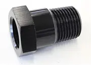 Aeroflow Temperature Probe Adapter 3/8 NPT to 5/8 Inch -18 UNF Black AF660-06BLK