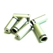 gobike88 Jagwire Ferrule Open End Caps, 5mm, 6 pieces, Silver, F09B
