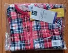 NEW Plaid Let It Snow Matching Family PJ Infant Footed Sleeper Size 24 Mo Unisex