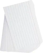PartyKindom 200pcs Lined Index Cards Thick Horizontal Flashcards for Note Taking Study Reference Office Use and Sturdy Cardstock with Ruled Design for Exams and Presentations