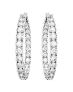 Swarovski Matrix Crystal Inside Out Hoop Earrings