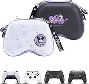 Kuitmor Cute Controller Protection Case, Portable Travel Carrying Bag Hard Shell Storage Case fits PS4, PS5, NS Pro, Xbox with Internal Pocket for Data Cables and Accessories
